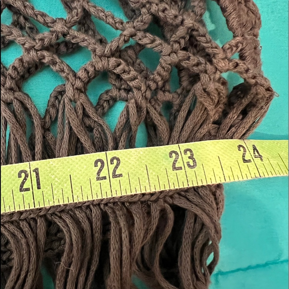 Crochet Grey Top Cover Up Forever 21 Medium - Picture 4 of 5
